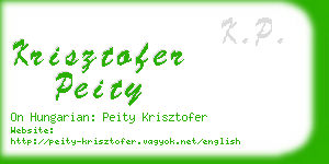krisztofer peity business card